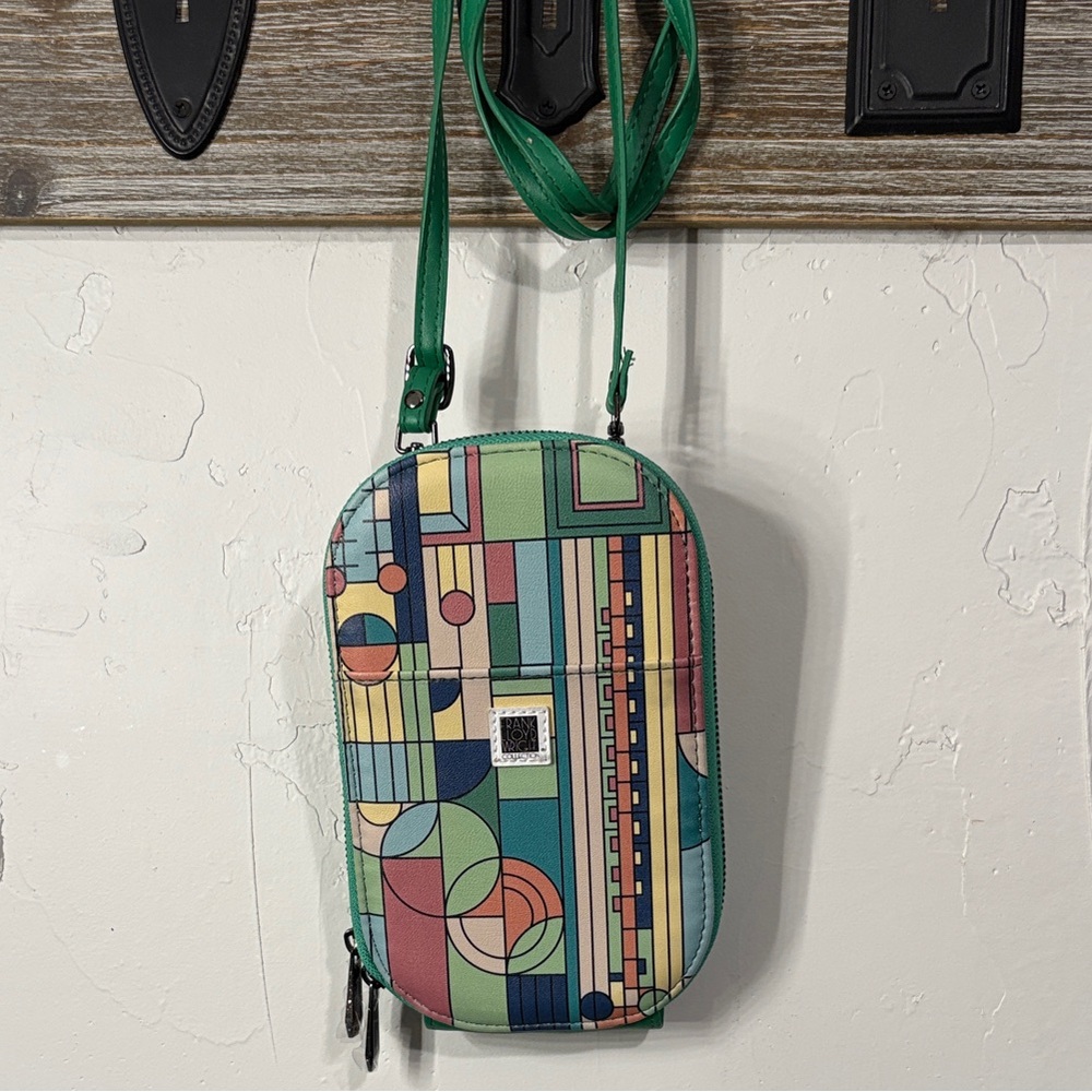 Monarque Frank Lloyd Wright Sagauro Sunrise Faux Leather Crossbody Bag